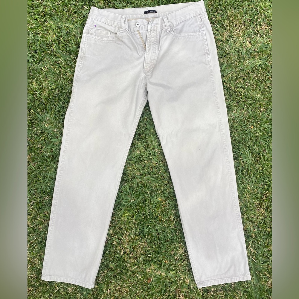 STUSSY DELUXE mens 5 pocket khaki jean